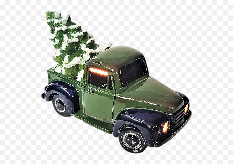 Vintage Truckchristmas Tree Lantern - Bisque Ceramic Shapes Emoji,Tiled Christmas Tree Emojis