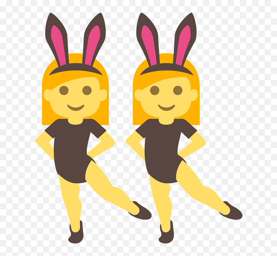 Woman With Bunny Ears - Transparent Twins Emoji,Bunny Emoji