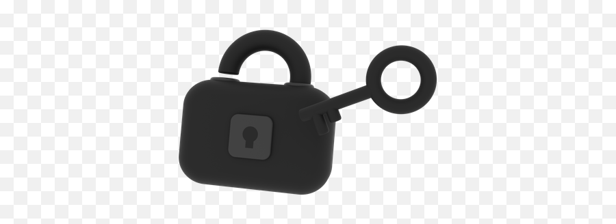 Premium Black Lock With Key 3d Illustration Download In Png Emoji,Black Nurse Emoji