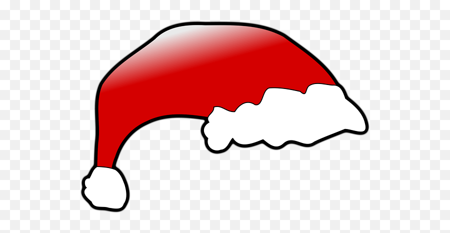 Clipart Of Santa Hat - Outline Small Santa Hat Emoji,Emoji With Santa Hat