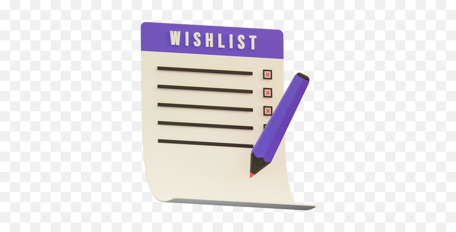 Wish List 3d Illustrations Designs Images Vectors Hd Graphics Emoji,Wistlist Emoji