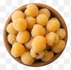 Bowl Rasberry Yellowcolorfruit Sticker - Golden Yellow Raspberries Emoji,Rasberry Emoji