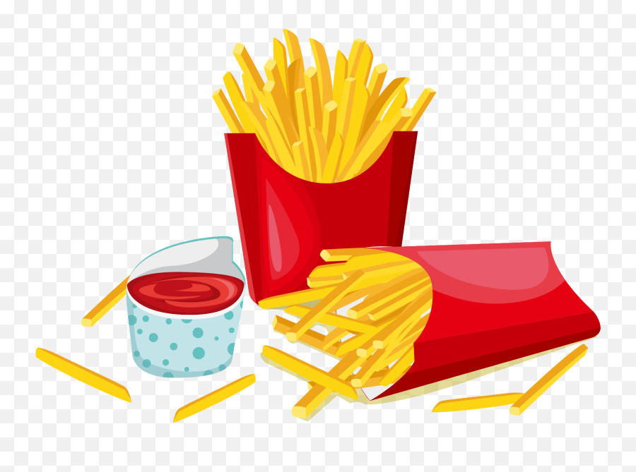 Hamburger Hot Dog French Fries Fast - Transparent Fried Hotdog Png Emoji,Fries Emoji