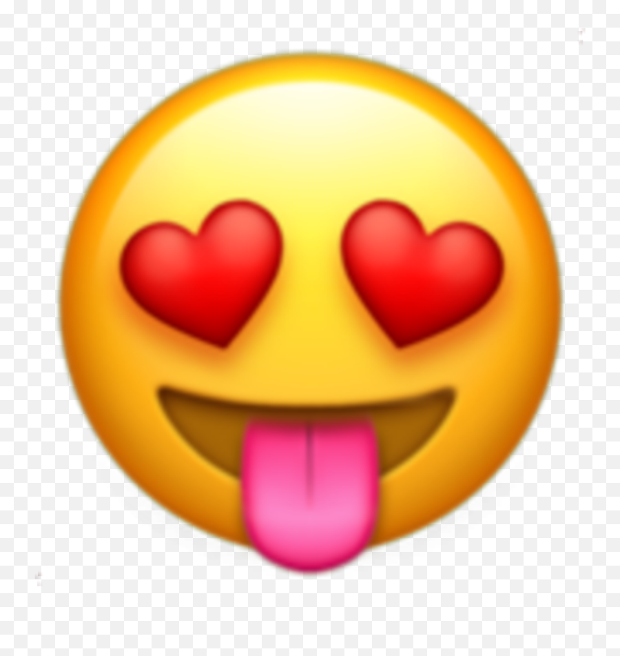 Hearteyes Tongueout Aesthetic Mine - Love Whatsapp Emoji Clipart,Tonge Emoji