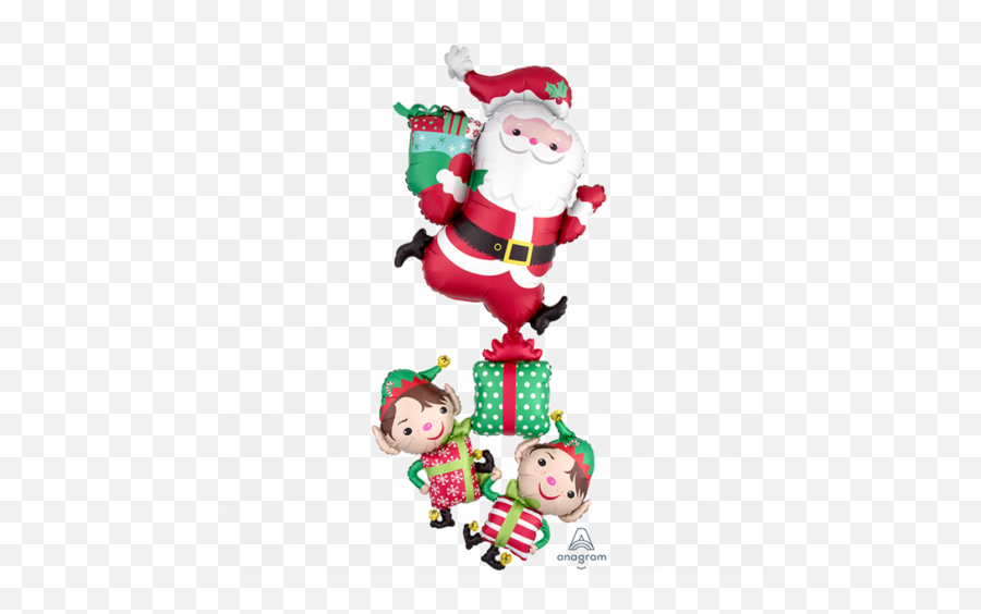 Occasions Christmas Balloons - Balon Mikoaj Emoji,Santa Sleigh Emoji