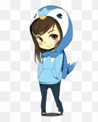 Images Of Cute Anime Girl In Pikachu Hoodie - Hoodie Chibi Girl Anime Emoji,Emoji Hoodie Ebay