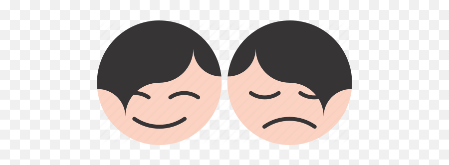 Faces Happy Kids Sad Twins Icon - Download On Iconfinder Cgv Grage City Mall Emoji,Emoji Faces For Kids