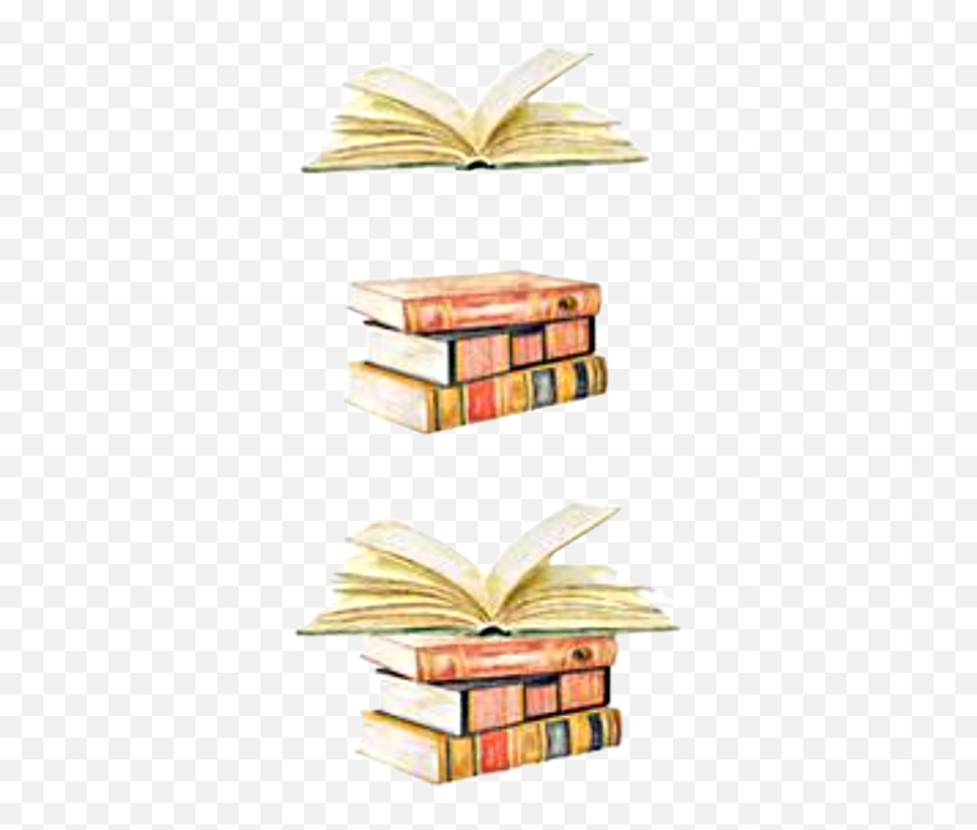 Watercolor Book Books Reading Sticker By Stephanie - Horizontal Emoji,Books Emoji Png