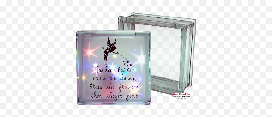 Holographic Paper Decorative Glass Blocks - Fairy Emoji,I'm In A Glass Box Of Emotion