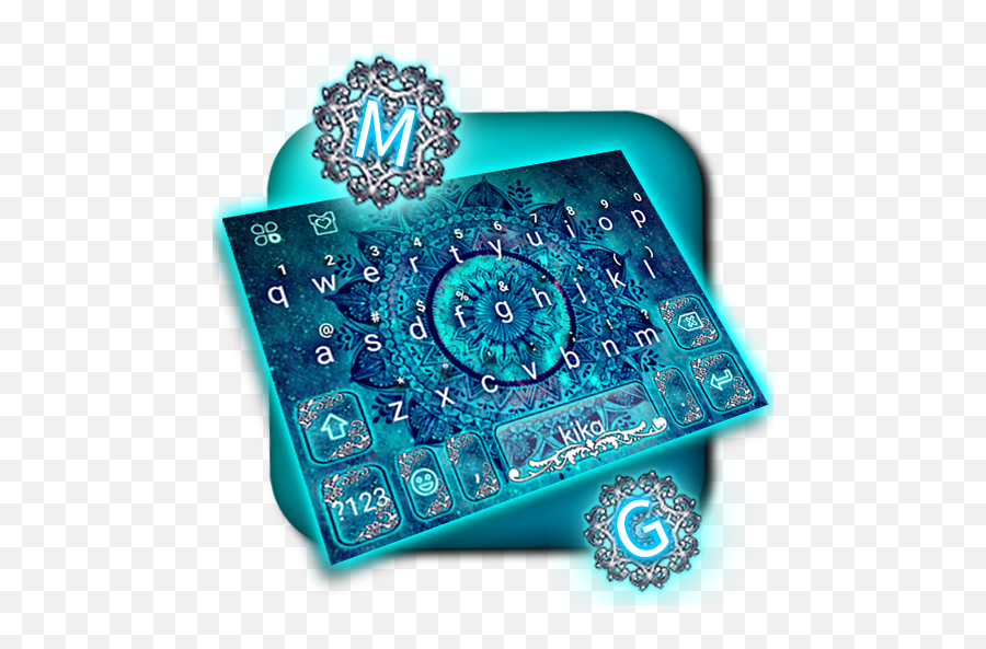 2021 Blue Galaxy Mandala Keyboard Theme Pc Android App - Art Emoji,Lg Keyboard Emoticon Suggestions