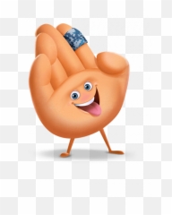 Hi5 Emoji Movie Character Pnglib U2013 Free Png Library - Hand Character,Paws Up Emoji