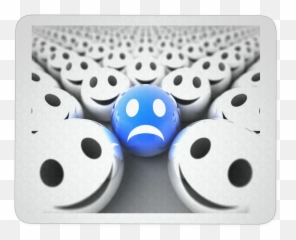 Sad Blue Ball Meme Mousepad - Sad Smiley Facebook Cover Emoji,Xm Emoticon