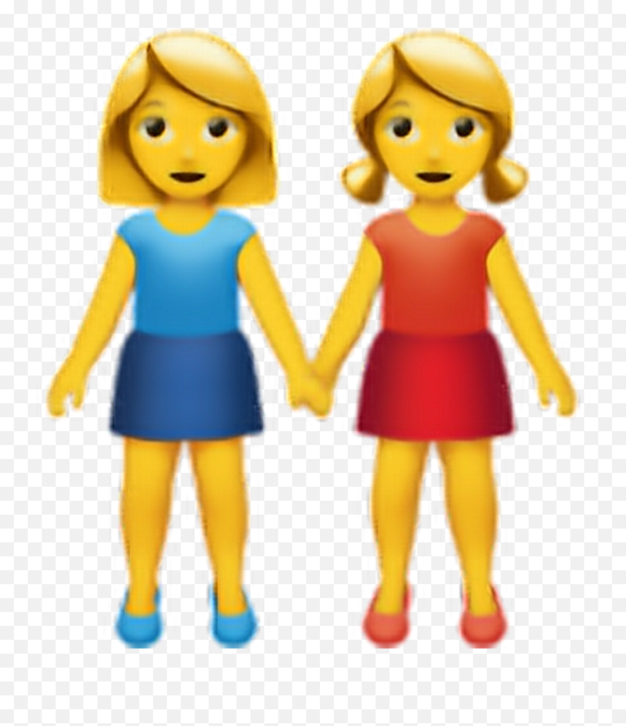 Girl Girls Hand Emoji Sticker - Friends Emoji Iphone,Girls Holding Hands Emoji