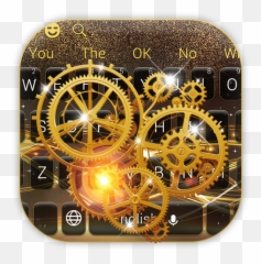 Gold Luxury Gear Keyboard U2013 Apps No Google Play - Gold Gears Emoji,Emoticon Gota De Agua