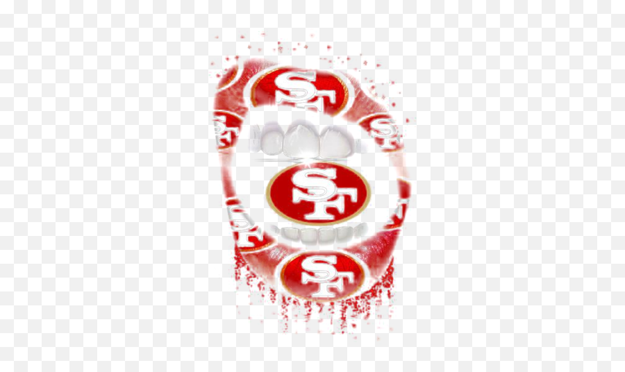 Lips San Francisco 49ers Football Shirt - Dot Emoji,Matthew Gray Gubler Emoticon Face