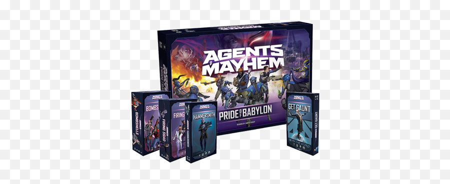 Agents Of Mayhem Pride Of Babylon Plus Iu0027ll Throw In The Four 4 Expansions - Agents Of Mayhem Board Game Emoji,Empty Gas Tank Emoji