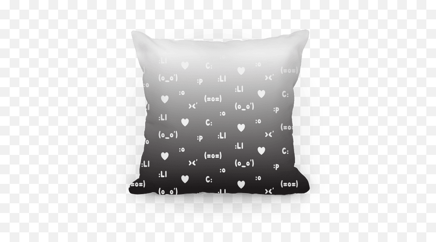 Emoji Pillows Pillows Lookhuman - Decorative,Emoji Black And White Image