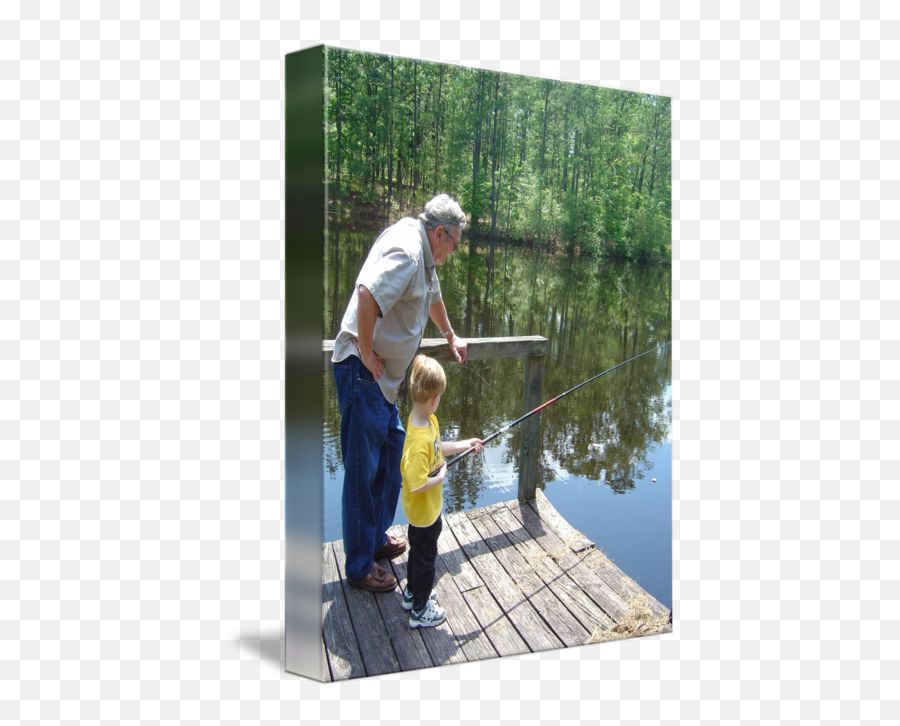 Fishing With Grandpa I By Dennis Kozakoff - Jigging Emoji,Dennis And Emotions