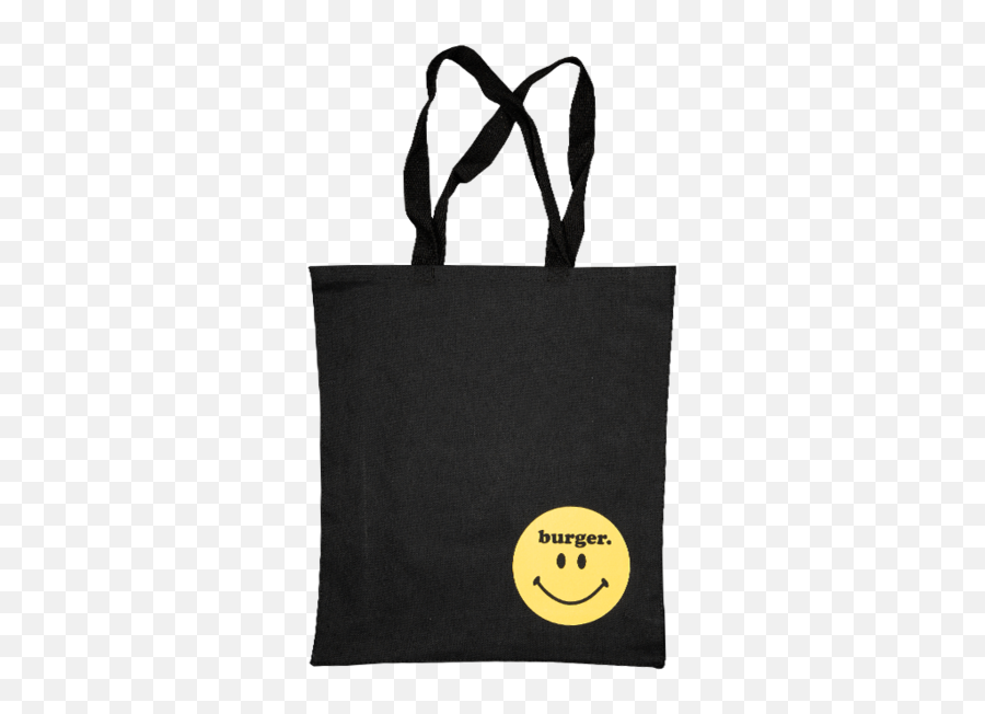 Black Tote - Smiley Face Happy Emoji,Hungry Emoticon Faces