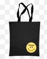 Black Tote - Smiley Face Happy Emoji,Hungry Emoticon Faces