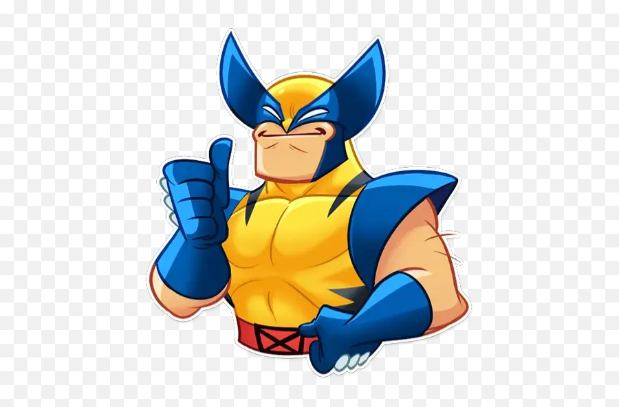 Wolverine Sticker För Whatsapp - Super Heroes Stickers Emoji,Fb Marvel Wolverine Emoji