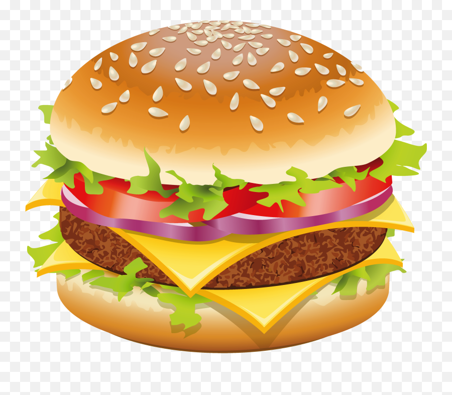 Foods Clipart Hamburger Foods - Burger Clipart Png Emoji,Hamburger Emoji