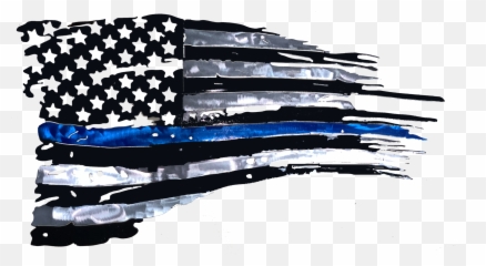Thin Blue Line American Flag Png - Flag Waving Illustration Metal Tattered American Flag Emoji,American Flag Emoticon Linkedin