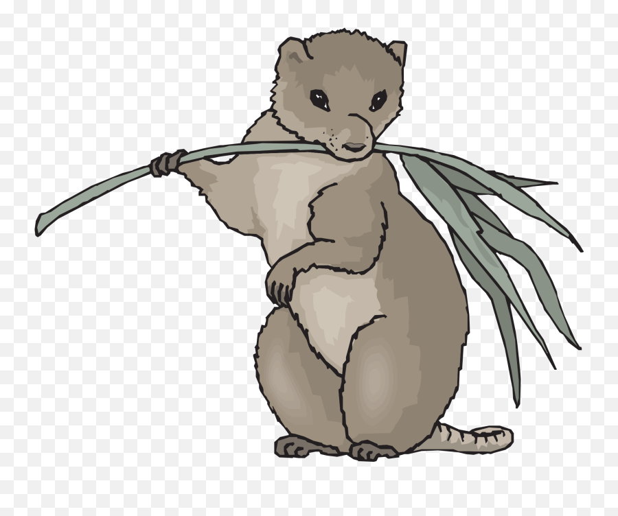 Coypu Is Eating The Leaves Clipart Free - Animales Y Plantas Png Emoji,Plant, Emotions, Clipart
