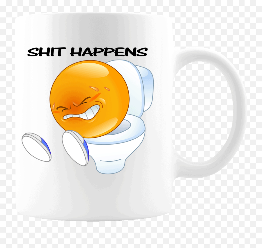 Shit Happens Mug - Coffee Mug Tshirts Hoodies Pooping Emoticon Emoji,Trump Shit Emoji