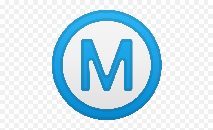 Circled M Emoji Meaning With - Logo Metro Sans Fond,Blue Circle Emoji