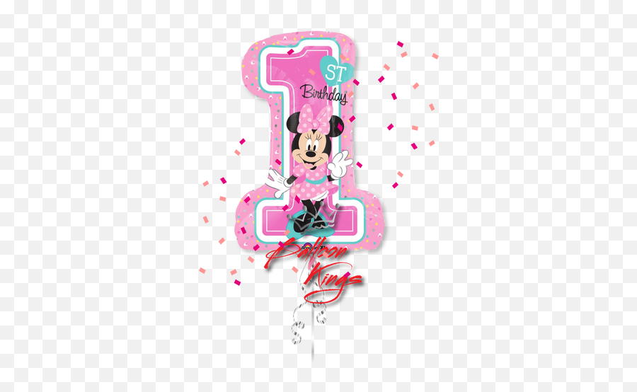 1st Birthday Minnie Mouse Shape - Minnie Mouse 1st Birthday Png Emoji,Minnie Mouse Print Text Emoji