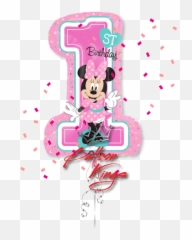 1st Birthday Minnie Mouse Shape - Minnie Mouse 1st Birthday Png Emoji,Minnie Mouse Print Text Emoji
