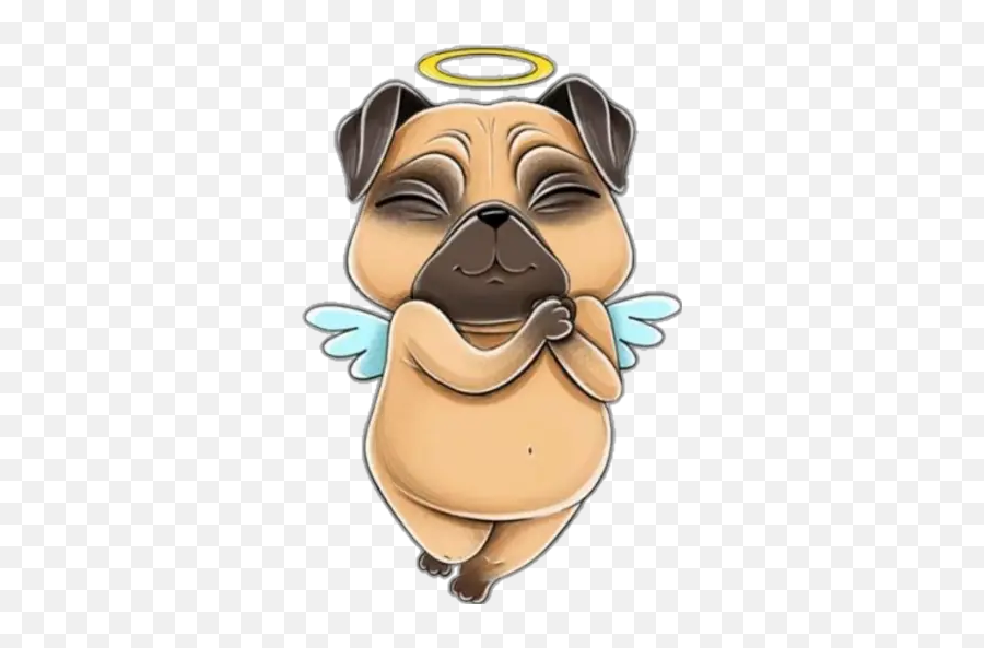 Sticker Maker - Perro Pug Emoji,Black Pug Emojis