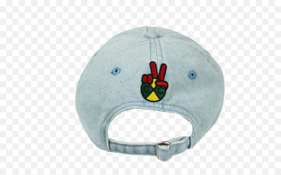 Cross Colours Label Logo Denim Dad Hat - Vintage Indigo Emoji,Dad Emoji