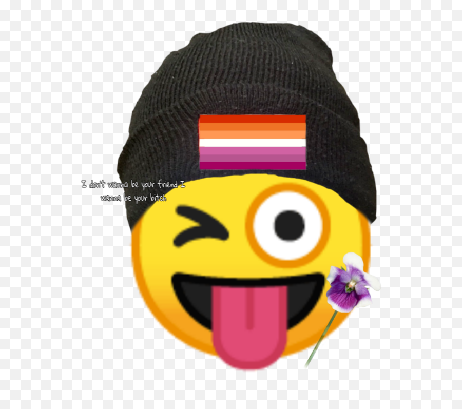 Gay Lesbian Pride Sticker - Toque Emoji,Lesbian Emoticon