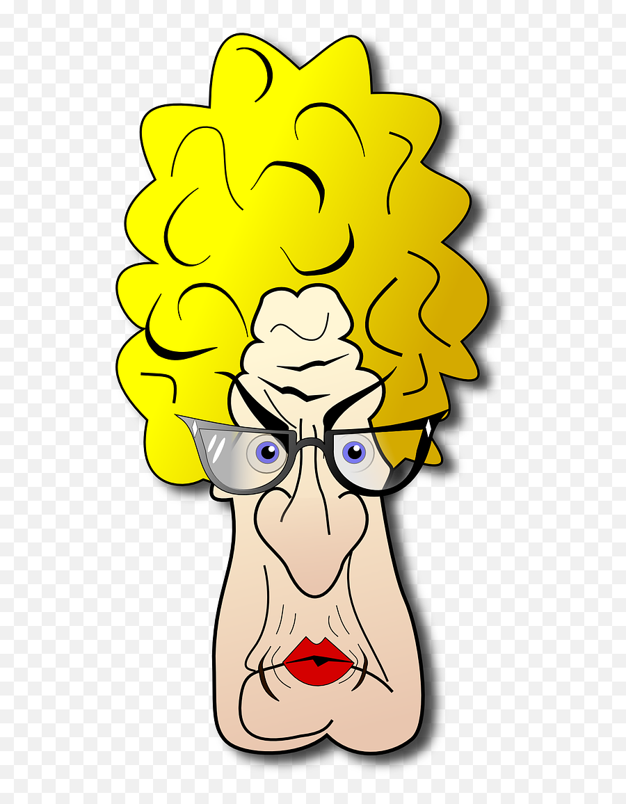 Old Lady Png Download Free Clip Art - Angry Teacher Clipart Emoji,Old Lady Emoticon