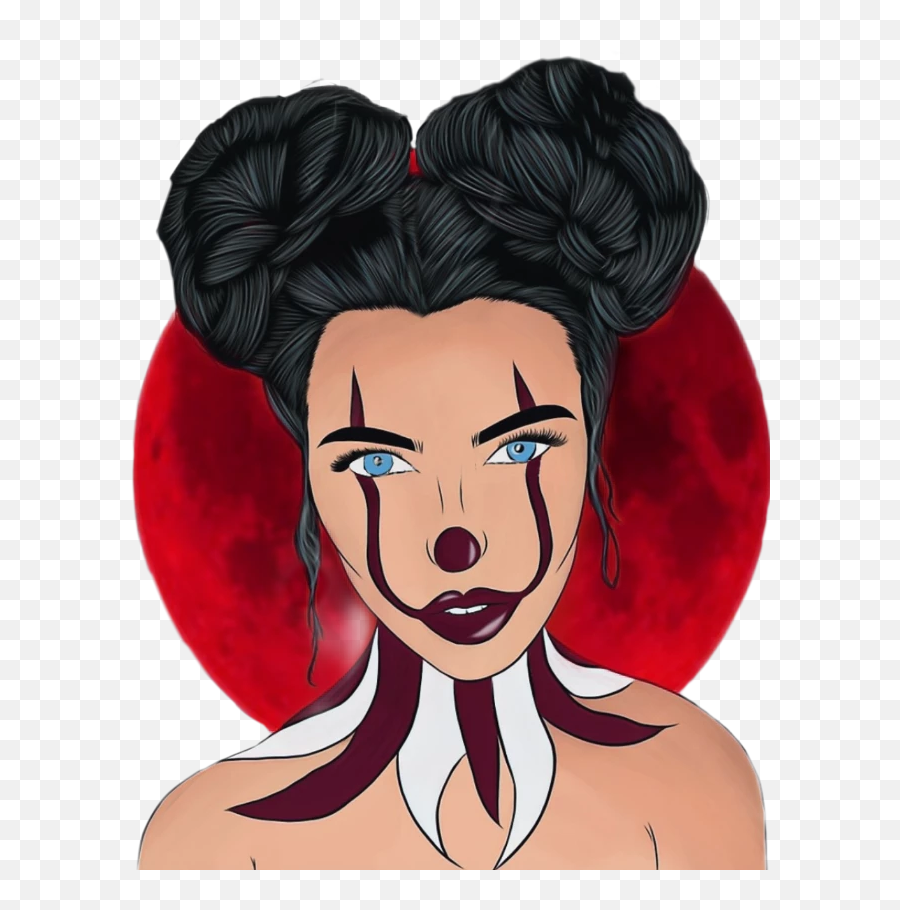 Sticker By Sofia Bruzzone - Hair Design Emoji,Black Clown Emoji