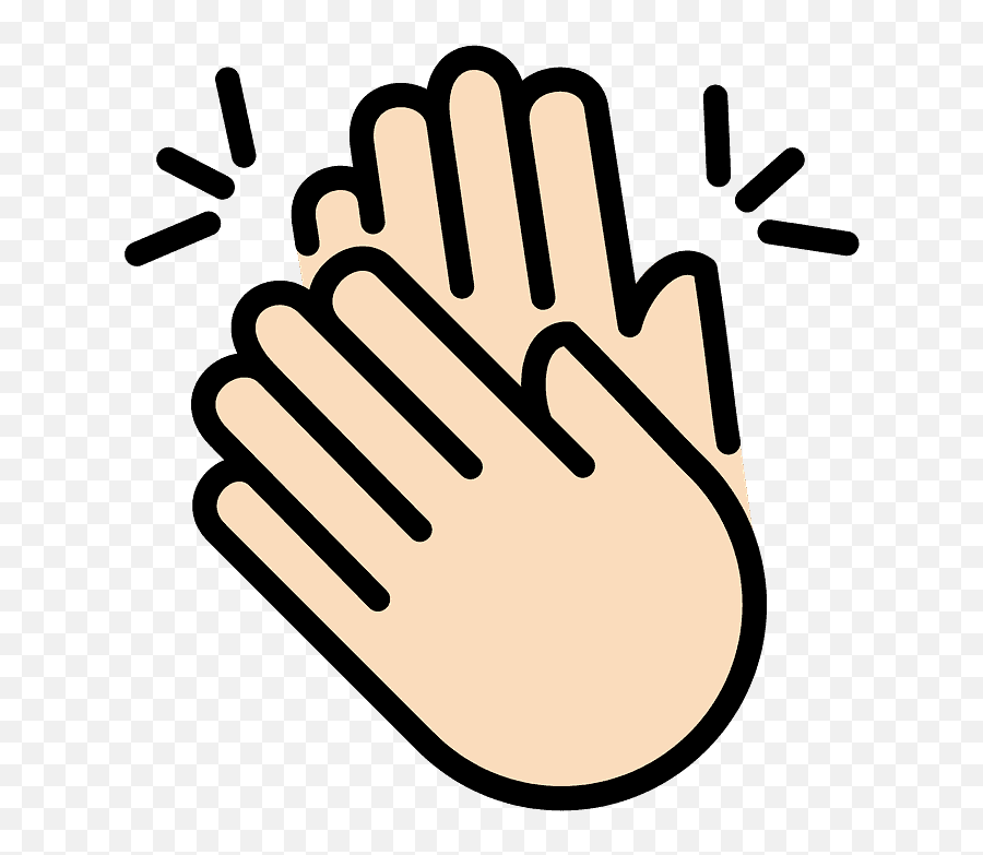 Clapping Hands Emoji Clipart - Clapping,Hand Clap Emoji