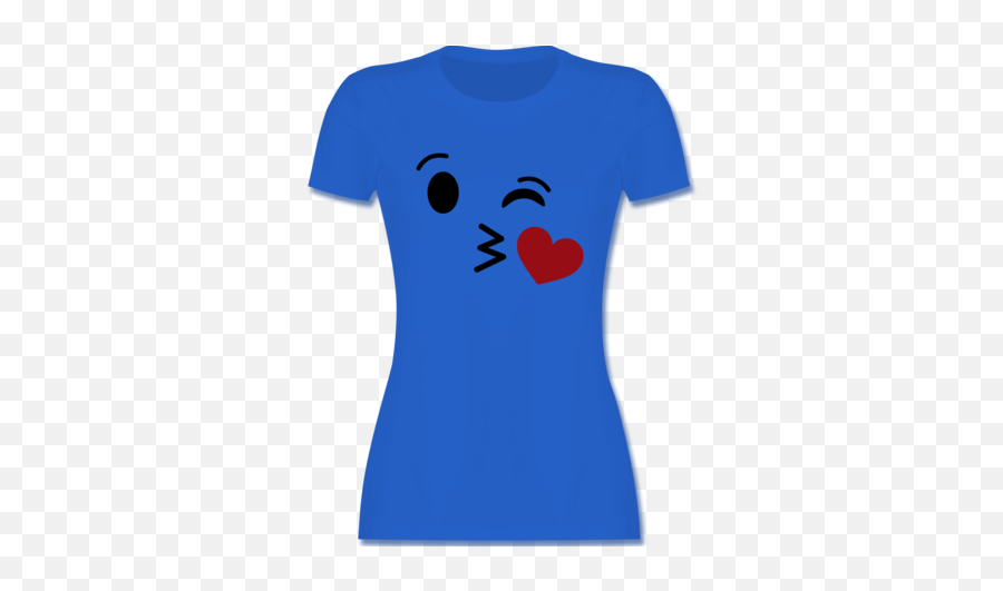 Karneval U0026 Fasching Kuss Emoticon Karneval Damen Premium T - Shirt Royalblau Xxl Shirt Namaste Emoji,Kussmund Emoticon