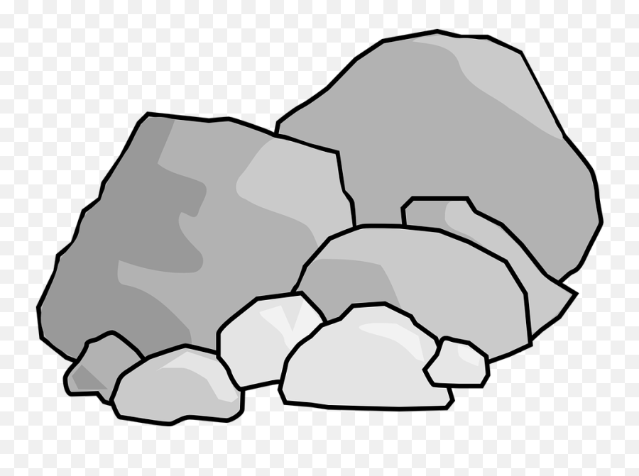 Boulders Gray Rock Rocks Rock - Stone Clipart Emoji,Emotions Rocks
