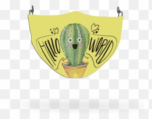 Cactus Pattern Theme Pattern Face Covering Print 1 - Cactus Emoji,Cactus Emoji