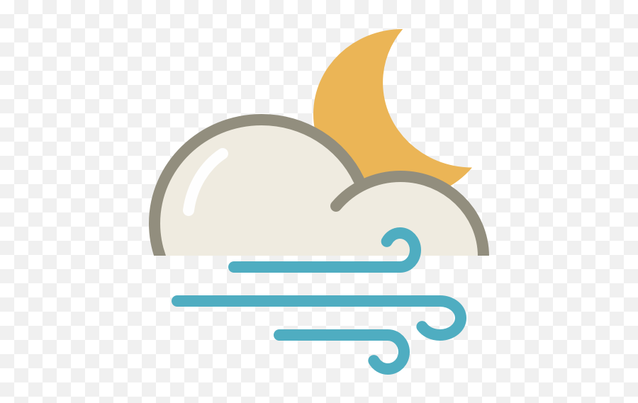 Wind Night Icon Lovely Weather Part 1 Iconset Custom - Weather Windy Icon Png Emoji,Windy Emoji