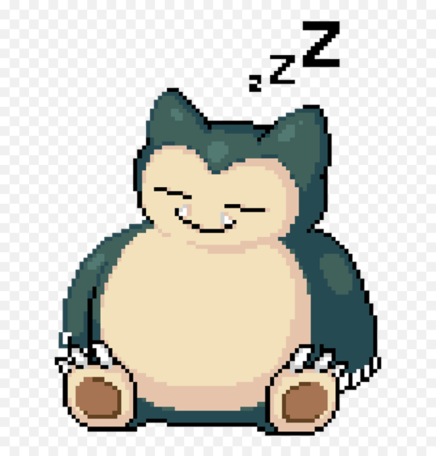 Snorlax Pixel Art Pok Mon - Pokemon Png Download 1024 Pixel Transparent Snorlax Emoji,Pokemon Emoji For Whatsapp