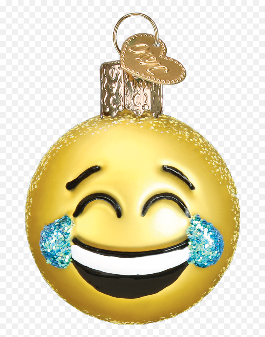 Mini Emoji Ornament Set Old World Christmas Callisters - Christmas Ornament,Laugh Cry Emoji