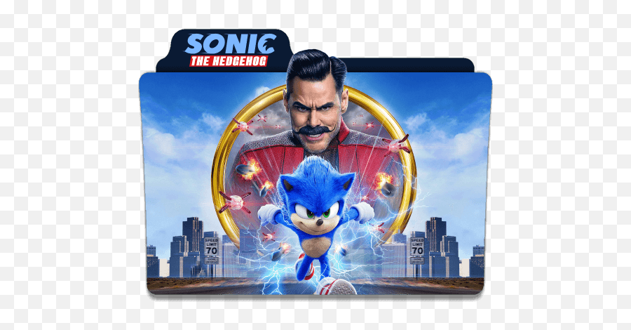 Sonic Movie Folder Icon - Designbust Sonic The Hedgehog Movie Emoji,Sonic The Hedgehog Emojis