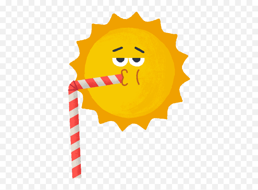 Weather Drinking Sticker By Mauro Gatti - Weather Transparent Sunny Gif Emoji,Snapchat Sheep Animal Emojis