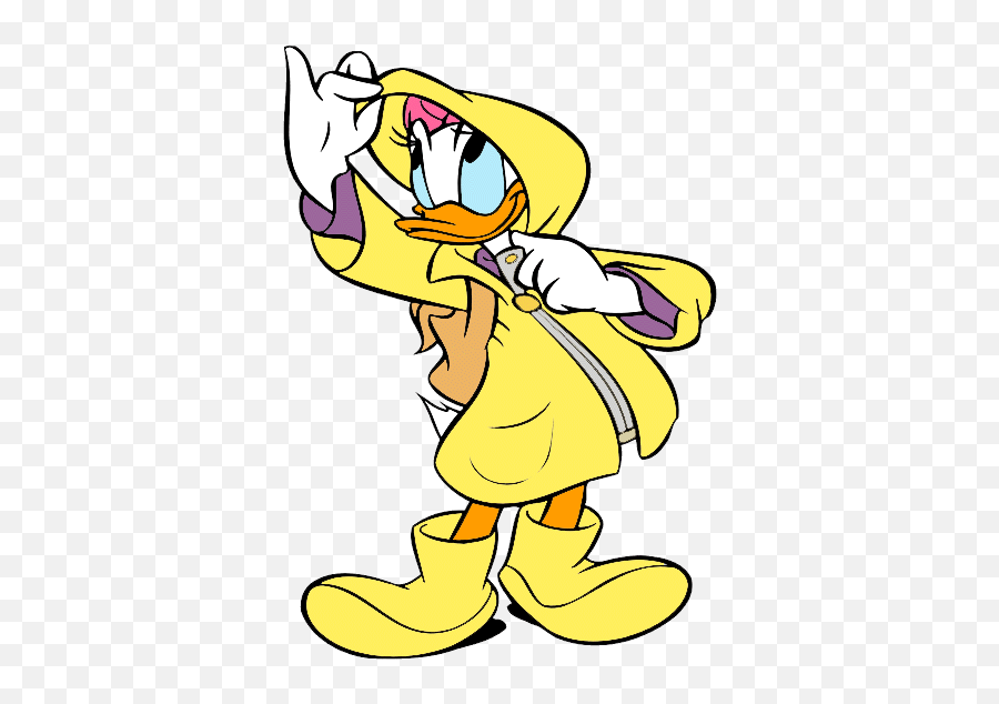 Daisy In Raincoat Donald Disney Daisy Duck Mickey And - Daisy Duck Raincoat Emoji,No Emotions Comic Nier