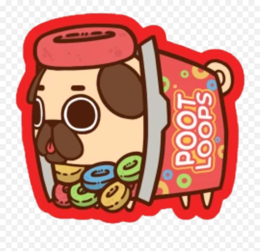 Puglie Pug Puglieinabox Sticker - Kawaii Cute Cartoon Pug Emoji,Puglie Pug Emojis