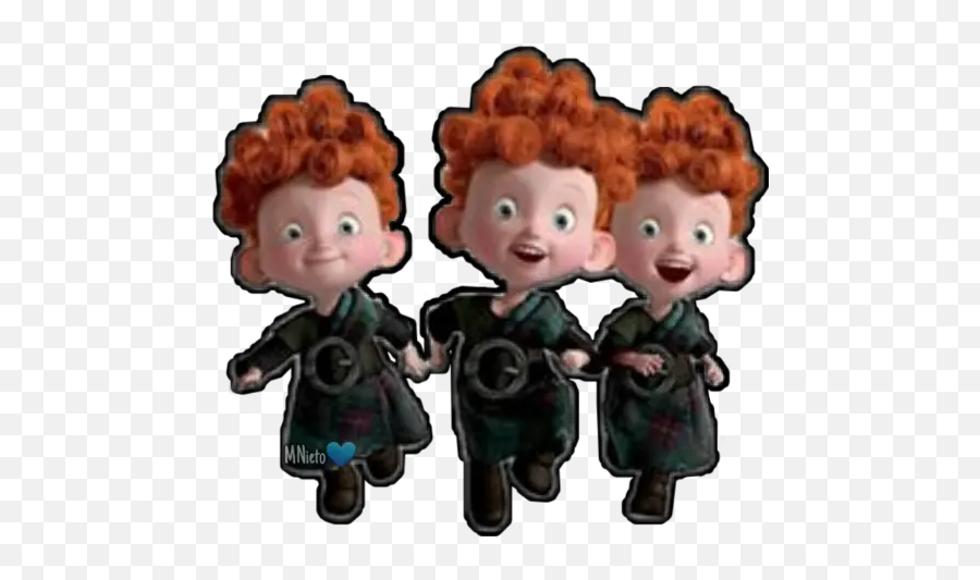 Brave Valiente Disney Stickers Para Whatsapp - Harris Hubert And Hamish Png Emoji,Brave Animated Emoji