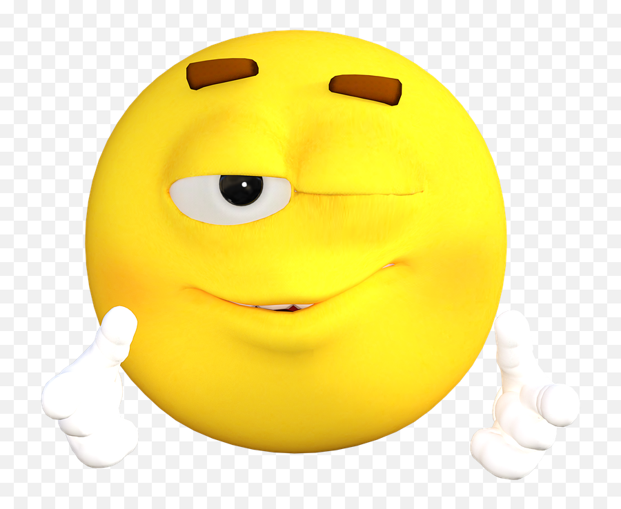 Wink Emoticon Emoji Smile Public Domain Image - Freeimg Yellow Face Emoji With Hands,About To Laugh Emoji